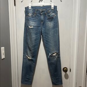 R13 distressed skinny jeans